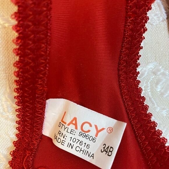 🥀Lacy full cup lace push up Bra Size 34:B - Picture 5 of 9